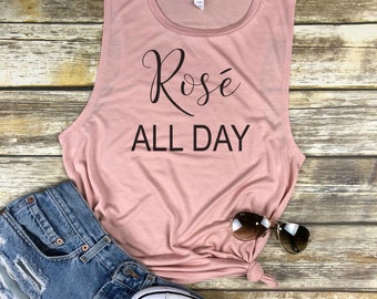 Rose All Day, muscle tank, workout tank, gym tank, yoga tank