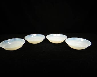 Four Cremax/Ivrene Petalware Cereal Bowls by Mac-Beth Evans
