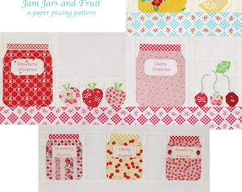 Jam Jars and Fruit, a Paper Piecing Pattern