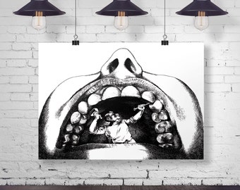 Dentist Art Print - Wall Art - Office Decor - Dentist Office Decor - Dental Art