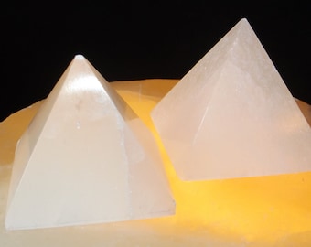 Rare Selenite Pyramid / Peace / Tranquility / Protection