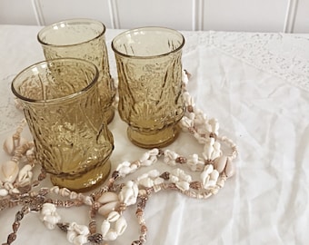 Set Of Three Small Vintage Drinking Glasses