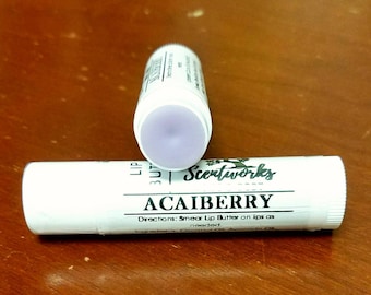 Acaiberry Lip Butter Balm, Handmade Lip Balm, Lip Moisturizer, Shea Butter Lip Butter Balm, Cocoa Butter Lip Butter Balm, Beeswax Lip Butter