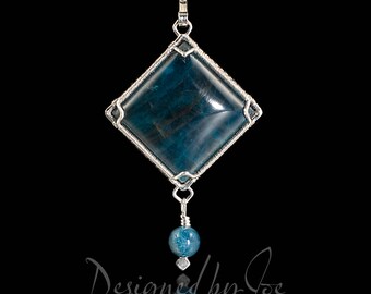 Apatite and Sterling Silver Pendant