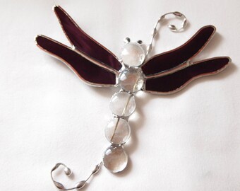 Stained Glass Dragonfly Suncatcher