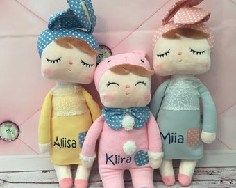 Personalized Doll. Plush Doll. Soft Plush Material. Professional Personalization. Girls First Doll. Original Metoo Bunny Doll.