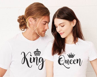 King and Queen shirts couple t shirt couple tees King Queen 01 couple tshirts funny matching couple shirts wedding gift anniversary gift