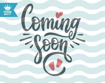 Baby coming soon svg | Etsy