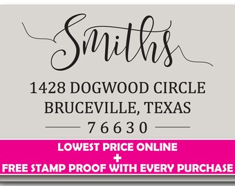 Personalized Custom Return Address Stamp - 3B