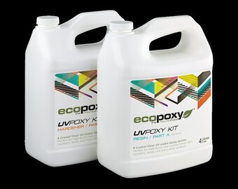 EcoPoxy UVPoxy 1L 2L 4L - Safe Epoxy Resin for Artists | Green Eco-Friendly | EcoPoxy | Environmentally Safe | Resin Artist Recommended