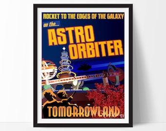 astro orbiter ride poster disneyland