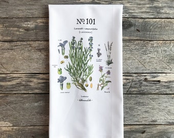 Lavender Botanical Tea Towel