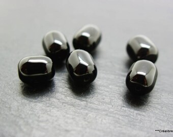 Set of 8 beads agate 11 x 18 mm