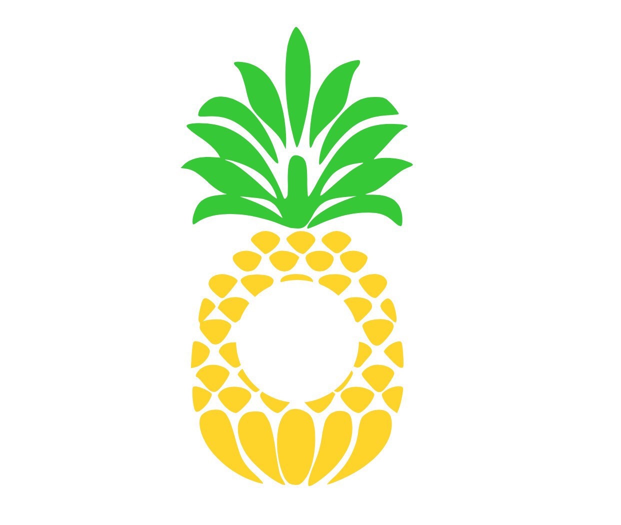 Download Pineapple Monogram Frame SVG Cut File from ...