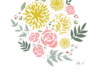 Floral Bouquet Print -- Figure 2