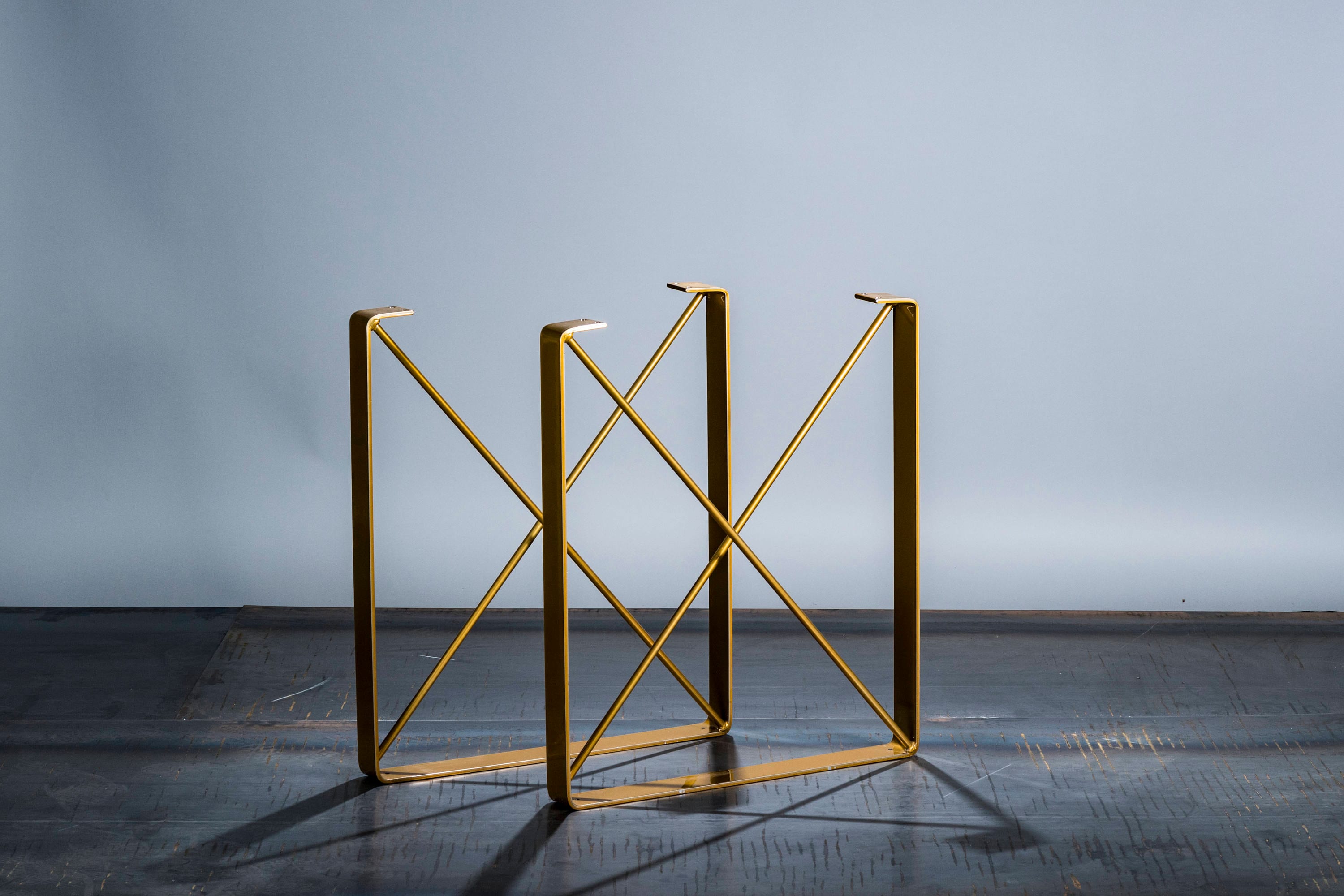 BRASS/GOLD Powder Coat Finish Metal Coffee Table Legs