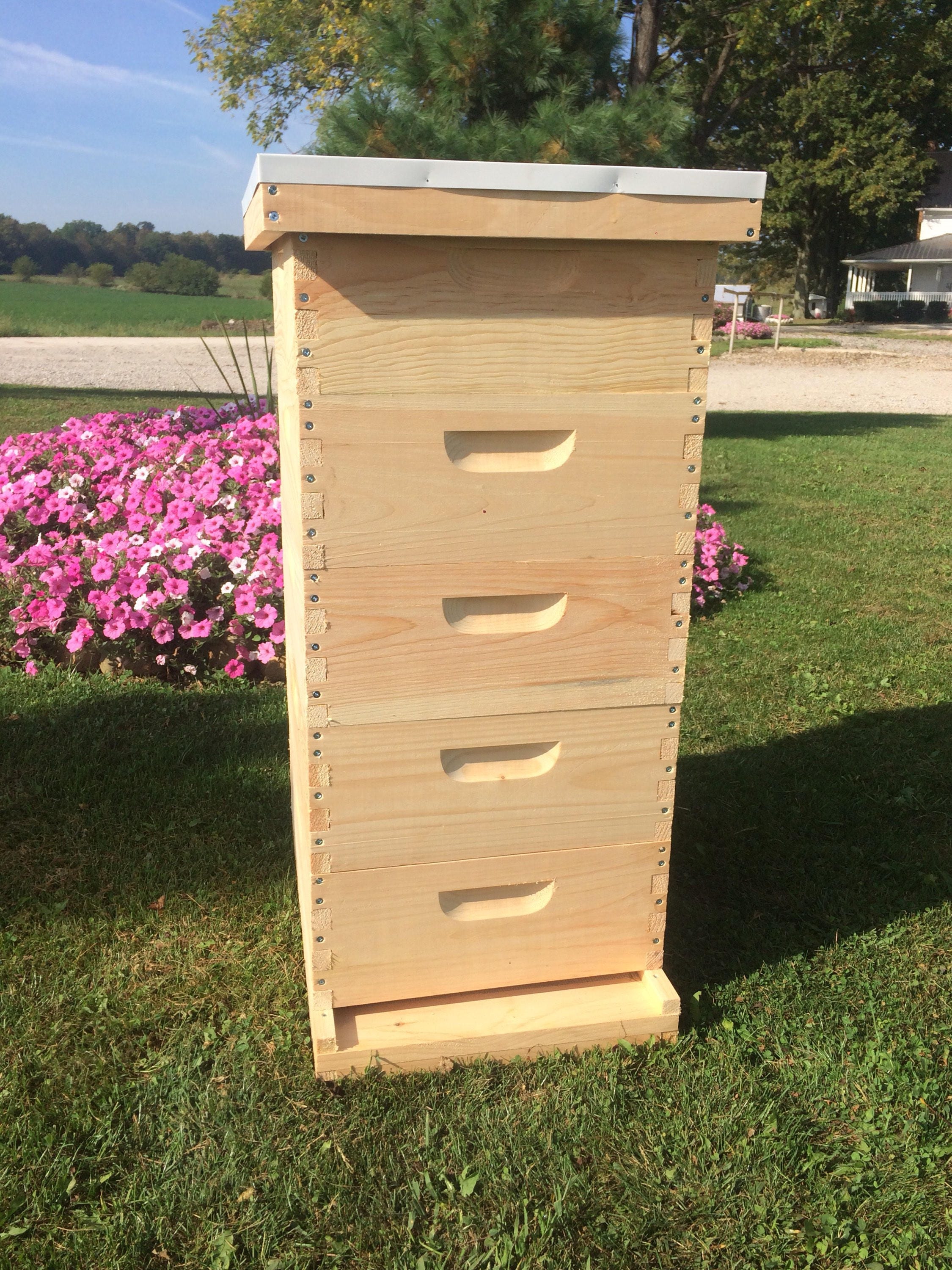 Bee Hive 5 medium complete beekeeping kit. Un-assembled