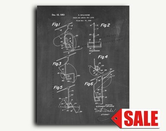 Patent Art - Chair for Aerial Skilifts Patent Wall Art Print