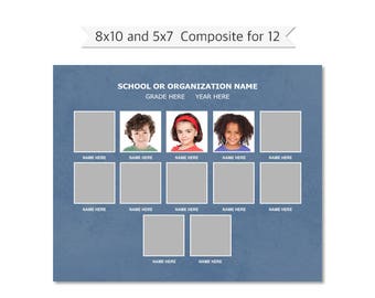 18x24 Class Composite Template PSD Photoshop Template