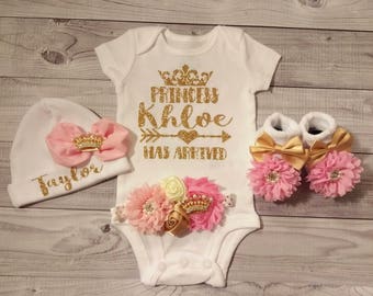 Baby Girl, Coming Home Outfit, Girl, Baby Clothes, Baby Girl Clothes, Newborn, Outfit, Coming Home Outfit, Personalized, Going Home Outfit