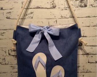 Medium tote bag,Summer bag, beach bag, schoulder bag, handmade bag, linen bag, cotton bag