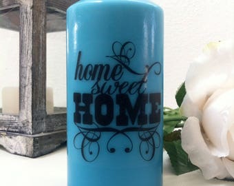 Decorative candle "Home sweet Home".