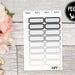 Pocket Size Neutral Boxes with Tabs || Pocket Size Insert Mini Functional Planner Stickers
