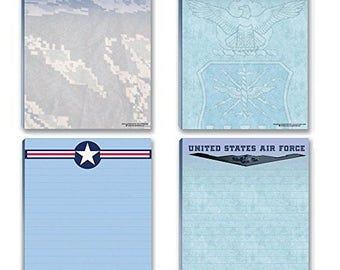 Air Force Notepads - 4 USAF Note Pads - United State Air Force - Military - Armed Forces - 627