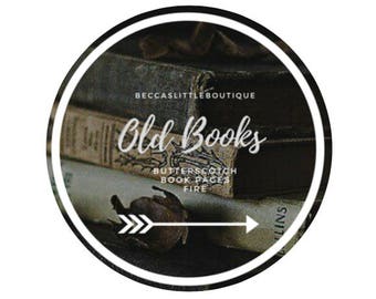 Old Books | 4 oz Bookish Inspired Candle | book, currently reading, gift ideas, harry potter, book nerd, literature, read