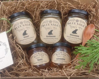 Specialty Gift Box/ Edible/ Raw Honey/ Gift For Mom/ Edible Gift Basket/ Infused Honey/ Unique Gift/ Foodie Gift/ Country Gift Basket
