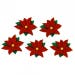 Red Poinsettias Buttons -Dress it up Buttons - Jesse James Embellishments - Christmas Buttons