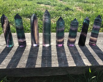 Fluorite Point, Fluorite Wand, Fluorite Obelisk, Banded Fluorite, Purple Fluorite, Blue Fluorite