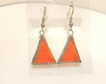 orange stained glass (ref:bo3) earring