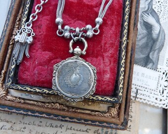 Antique French Victorian Virgin Mary Reliquary Necklace, A Rare Devotional Talisman for the Passionate, by RusticGypsyCreations