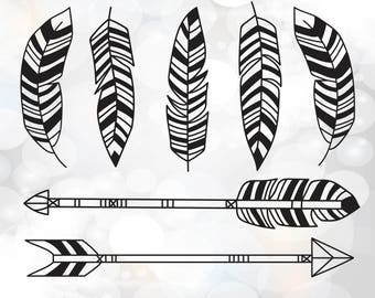 Download Feather arrow svg | Etsy