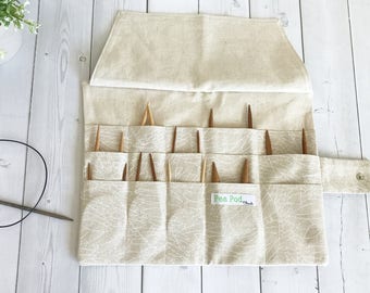 Knitting Needle Case/Circular Knitting Needle Holder/Knitting Needle Organizer/Fixed Needle Case-Made To order
