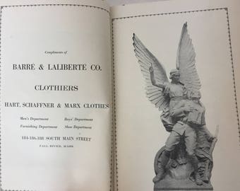 1920 Historical Booklet Dedication of Fall River MA Notre Dame Church Monument to WWI French Catholic Soldiers