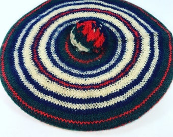 Vintage Tam O Shanter 100% Woll Scottish Hat Beret Golf 60s LL Bean