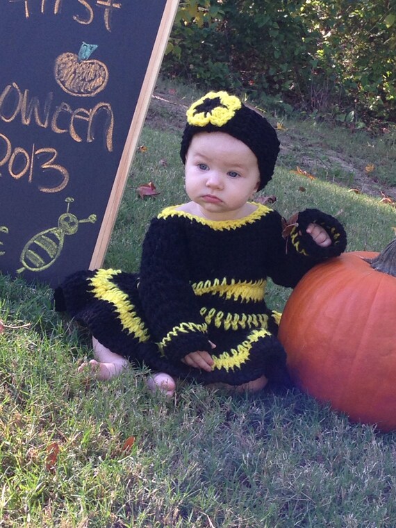 HALLOWEEN Little Boo Baby Bumblebee Costume NB