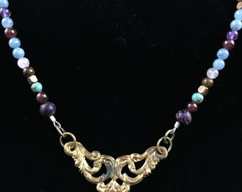 Antique Hardware Beaded Necklace