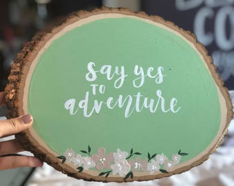 12 INCH Hand Painted Wood Slice