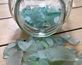 Maine Sea Glass - Turquoise & Aqua - 2 oz. - DIY Crafts, Maine Beach Glass -Sea Glass Wapping - Jewelry
