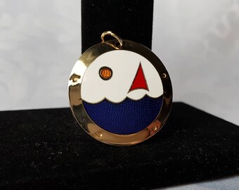 De Passille-Sylvestre Nautical Pendant Gold Tone, De Passille Sylvestre, De Passille-Sylvestre Sailboat Pendant, Pendant, Nautical Pendant