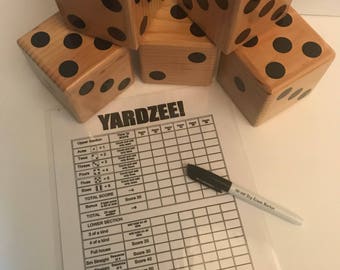 Yard Yahtzee, Yardzee, Yard Dice, Lawn Yahtzee, Yardzee Game, Backyard Game, Yard Game, Yard Dice
