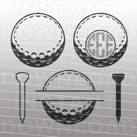 Download Golf Ball SVG File Cutting Template-Clip Art for Commercial