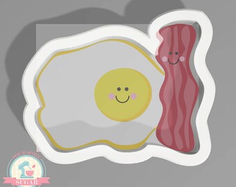 Bacon and Eggs Cookie Cutter (We Go Together Like)