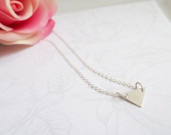 CLEARANCE 40% OFF Sterling Triangle Necklace Geometric Minimalist Necklace Sterling Layering Necklace Triangle Layer Necklace