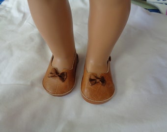 Golden Brown 18" Doll Sandals-Shown on my american girl doll