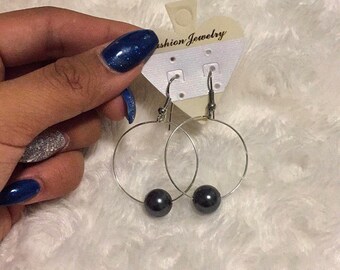 Tahitian Pearl Hoop Earrings