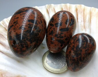 YONI in Mahogany Obsidian (Mahogany), natural stone yoni, yoni egg, Kegel exercises, yoni lot, woman sex, wellness
